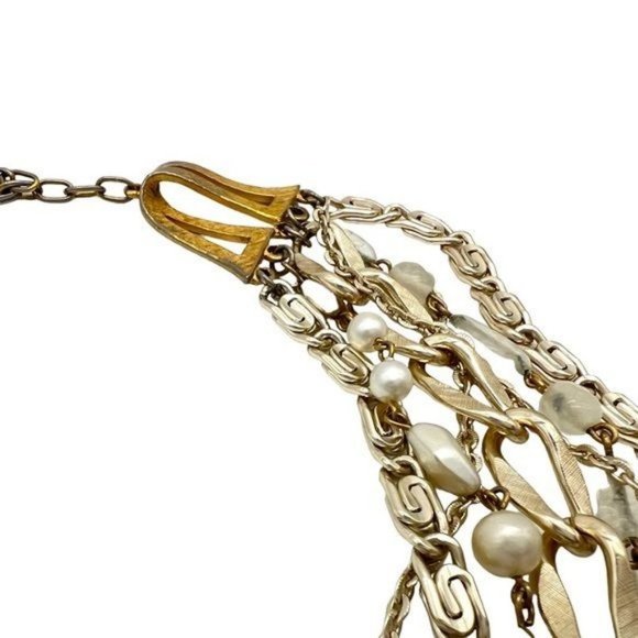 Arthur Pepper ART Vintage Multi Strand Layered Gold Necklace - Picture 7 of 9